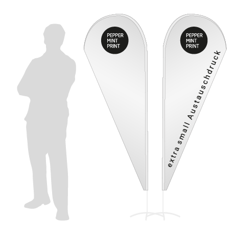 Beachflag Drop Austauschdruck | Extra Small (189 cm) | beidseitig bedruckt