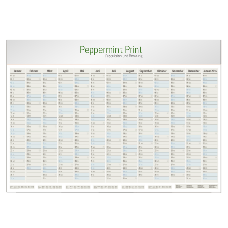 Jahresplaner – einseitig