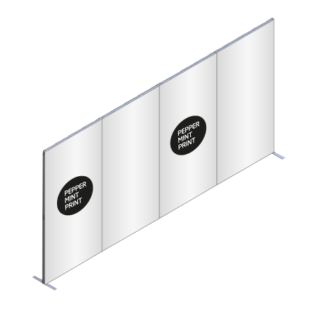 FASTFRAME™ gerade Wand | 4 Module | mit Druck