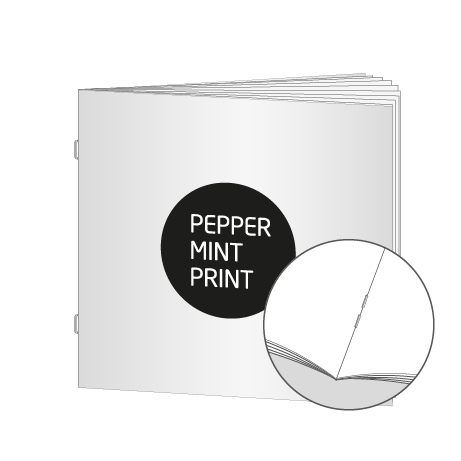 Broschüren Drahtheftung Quadrat