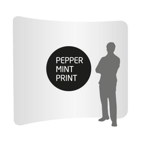 Textilwand ALU | 300er gebogen | einseitig bedruckt