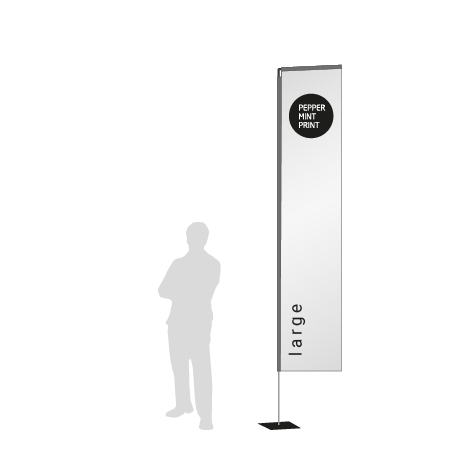 Beachflag Rechteck | Large (400 cm) | einseitig bedruckt