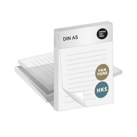 Blöcke ohne Deckblatt mit Sonderfarbe | DIN A5 | einseitig bedruckt