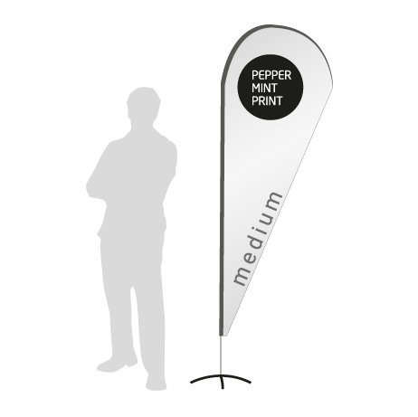 Beachflag Drop | Medium (280 cm) | einseitig bedruckt