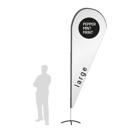 Beachflag Drop | Large (350 cm) | einseitig bedruckt