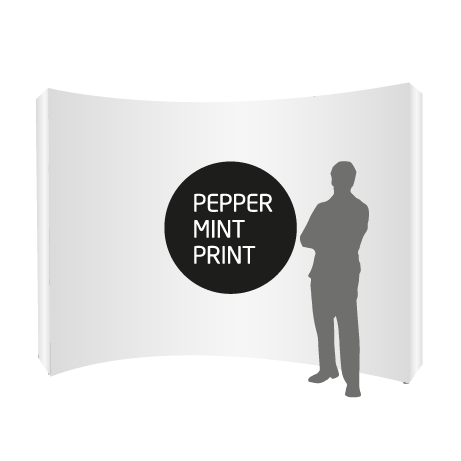 Textilfaltwand | 4 x 3 Felder gebogen | einseitig bedruckt