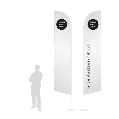 Beachflag Wind Austauschdruck | Large (400 cm) | beidseitig bedruckt