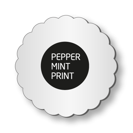 Getränkeuntersetzer aus Airlaid | D 9 cm rund mit Wellenrand | einseitig bedruckt