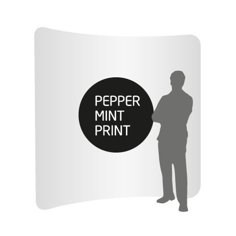 Textilwand ALU | 240er gebogen | einseitig bedruckt