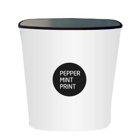 Messetheke ZIPP LED | B 56,5 cm x H 102 cm x T 39,7 cm | bedruckt