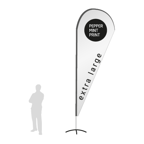 Beachflag Drop | Extra Large (460 cm) | einseitig bedruckt