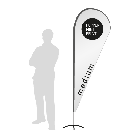 Beachflag Drop | Medium (280 cm) | einseitig bedruckt