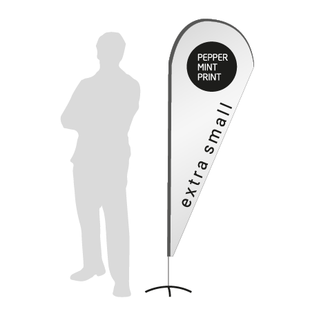 Beachflag Drop | Extra Small (189 cm) | einseitig bedruckt