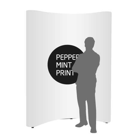 Pop-Up Faltwand | 2 x 3 Felder gebogen | einseitig bedruckt