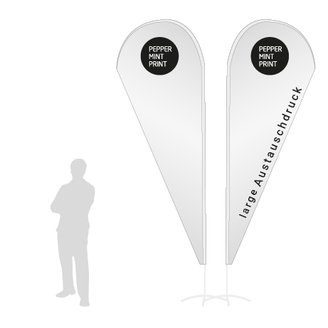 Beachflag Drop Austauschdruck | Large (350 cm) | beidseitig bedruckt