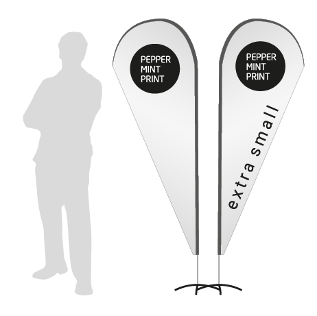 Beachflag Drop | Extra Small (189 cm) | beidseitig bedruckt