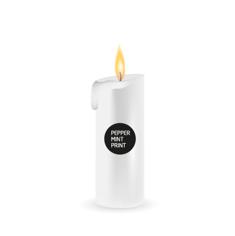 Kerze | B 7 cm x H 20 cm | rundum bedruckt