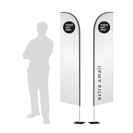 Beachflag Wind | Extra Small (215 cm) | beidseitig bedruckt