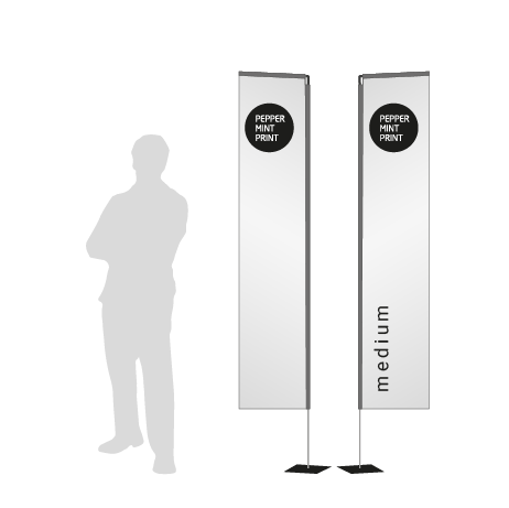 Beachflag Rechteck | Medium (300 cm) | beidseitig bedruckt