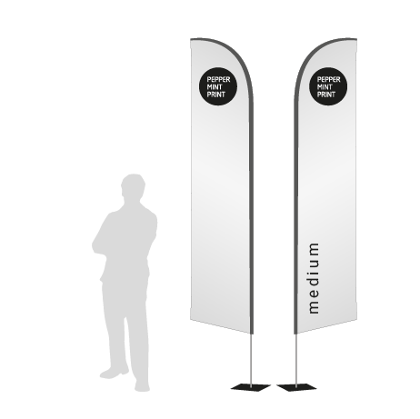 Beachflag Wind | Medium (320 cm) | beidseitig bedruckt