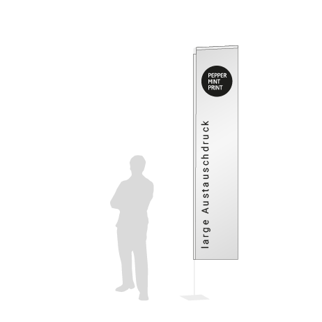 Beachflag Rechteck Austauschdruck | Large (400 cm) | einseitig bedruckt