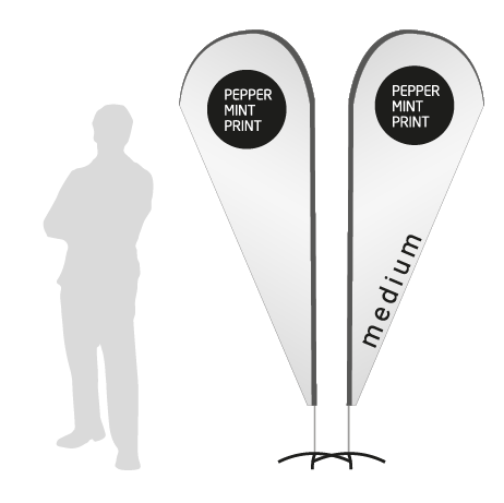 Beachflag Drop | Medium (280 cm) | beidseitig bedruckt