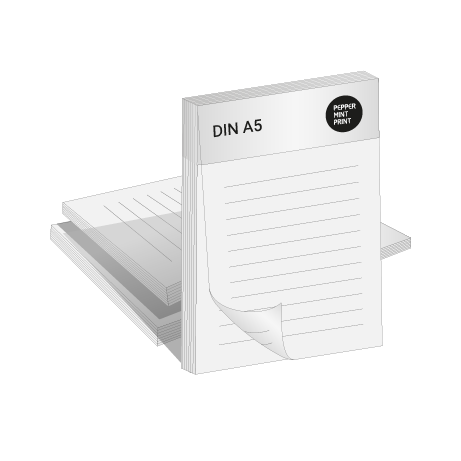 Blöcke ohne Deckblatt | DIN A5 | beidseitig bedruckt