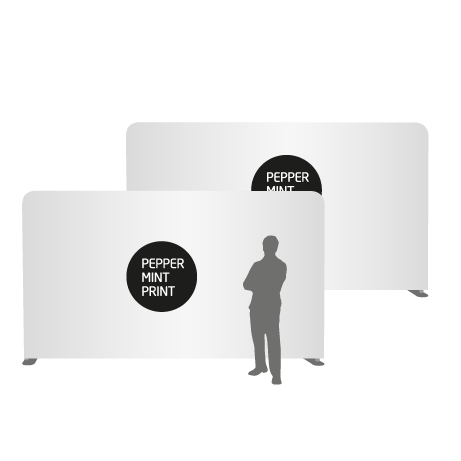 Textilwand ALU | 500er gerade | beidseitig bedruckt