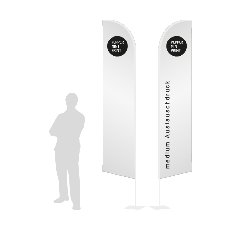 Beachflag Wind Austauschdruck | Medium (320 cm) | beidseitig bedruckt