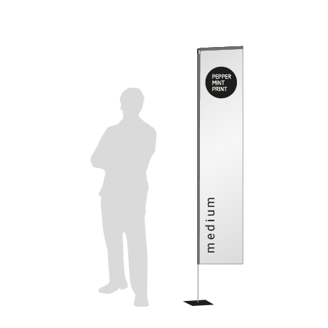 Beachflag Rechteck | Medium (300 cm) | einseitig bedruckt