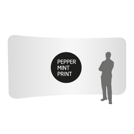 Textilwand ALU | 600er gebogen | einseitig bedruckt