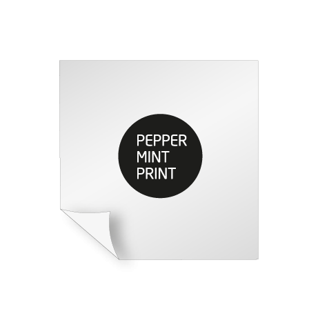 Aufkleber Polymer 2D - weiß und transparent