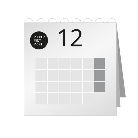 12 Blatt Wandkalender mit Deckblatt